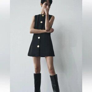 ZARA SHORT DRESS WITH BUTTONS